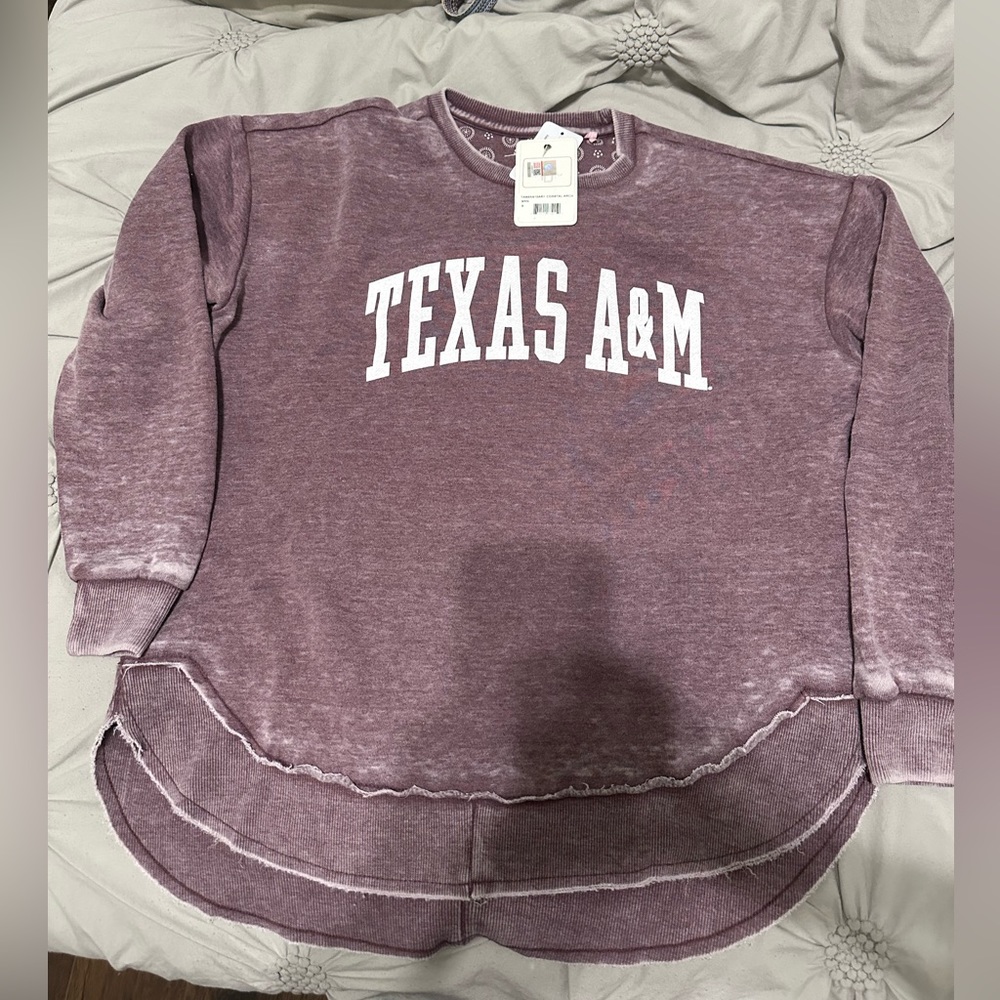 Texas A&M Aggies Pressbox Vintage
Wash Pullover Sweatshirt - Maroon size S